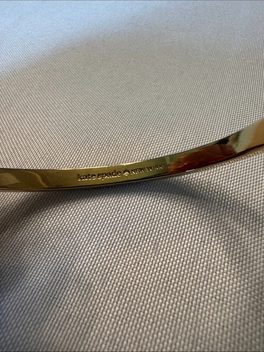 Kate Spade Gold Crystal Pavé Hinged Bangle Bracelet - Picture 2 of 5